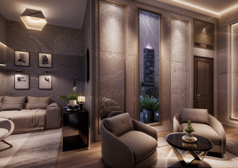 INTERIOR LIVING ROOM 1 NIGHT